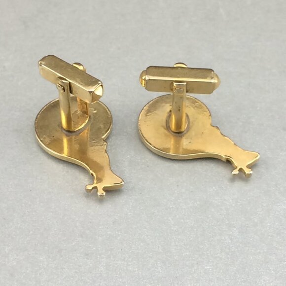 Vintage Goldtone Metal Snail of Patience Cufflinks by Anson Unisex - Picture 7 of 9